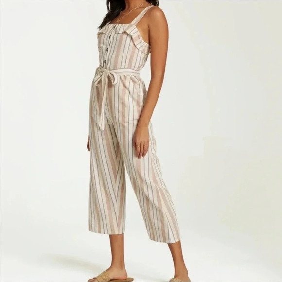 Billabong Sandy Toes Cotton Flax Jumpsuit - Picture 2 of 13